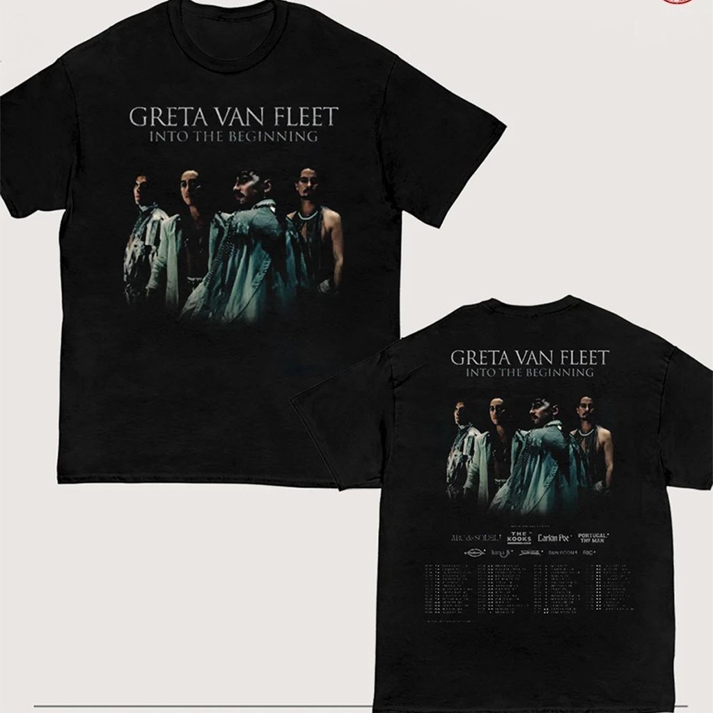 Greta Van Fleet Into The Beginning World Tour 2027 Schedule Tour Dates T-Shirt
