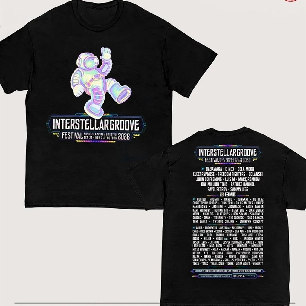 Interstellar Groove 2026 Festival Victoria Australia On October 30 – November 2 2026 Line Up T-Shi