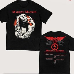Marilyn Manson Antichrist Superstar 30th Anniversary 2026 Merch Portrait With Dates Back T-Shirt
