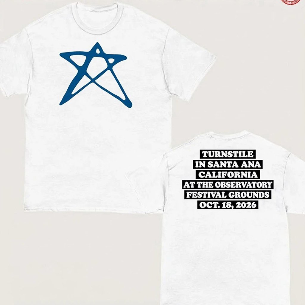 Turnstile Santa Ana CA Exclusive Event Tee At The Observatory Festival Grounds In Santa Ana CA On