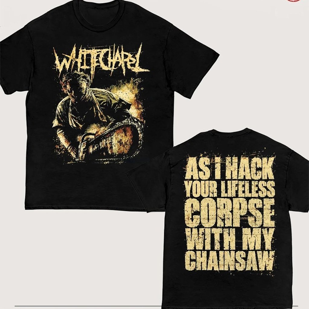 Whitechapel Australia 2026 Tour Merch Chainsaw T-Shirt