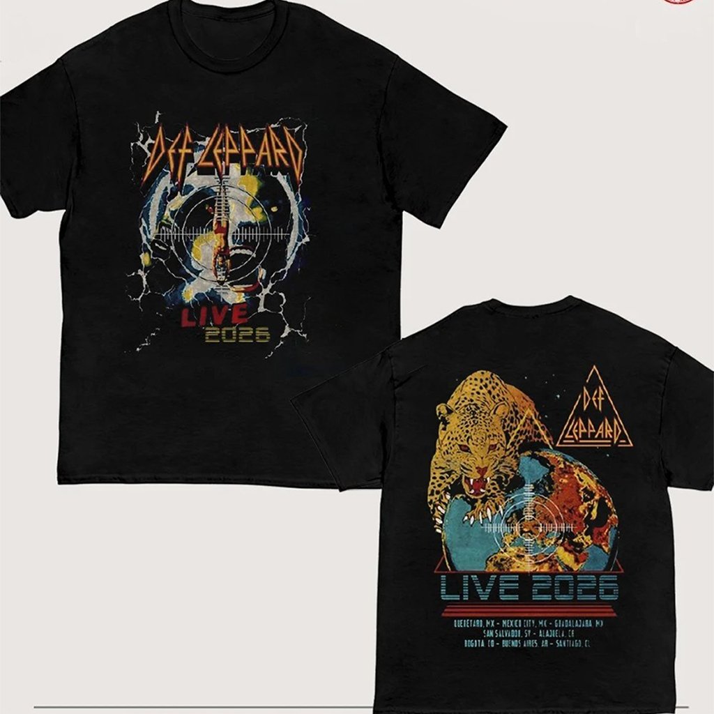 Def Leppard x Mercadorama Latam Tour 2026 Exclusive Mexico Tee Live 2026 At VFG Arena On October 2