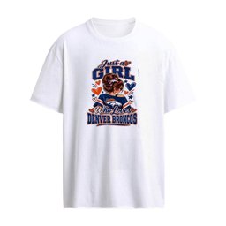 Just A Girl Who Loves Denver Broncos Graphic T-Shirt