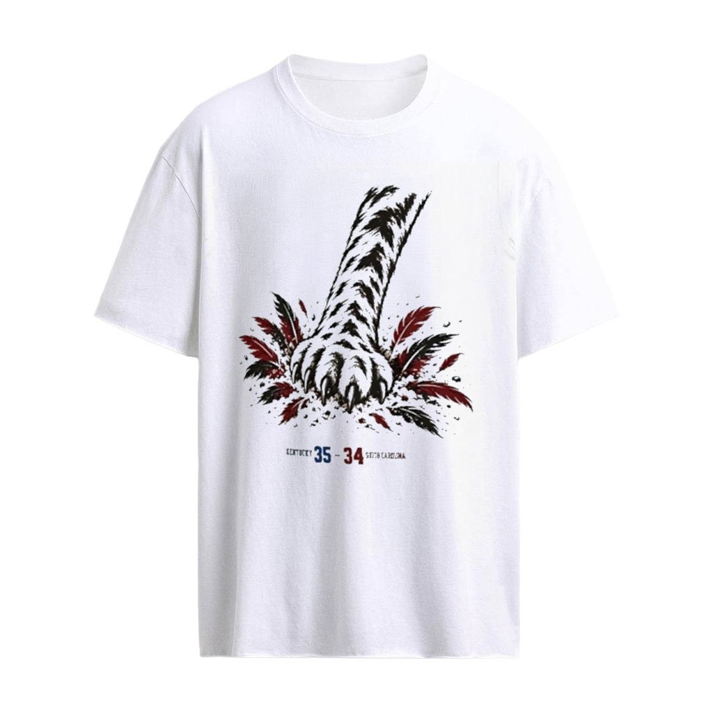 Kentucky Wildcats 35 – 34 South Carolina Gamecocks Stomp Score T-shirt