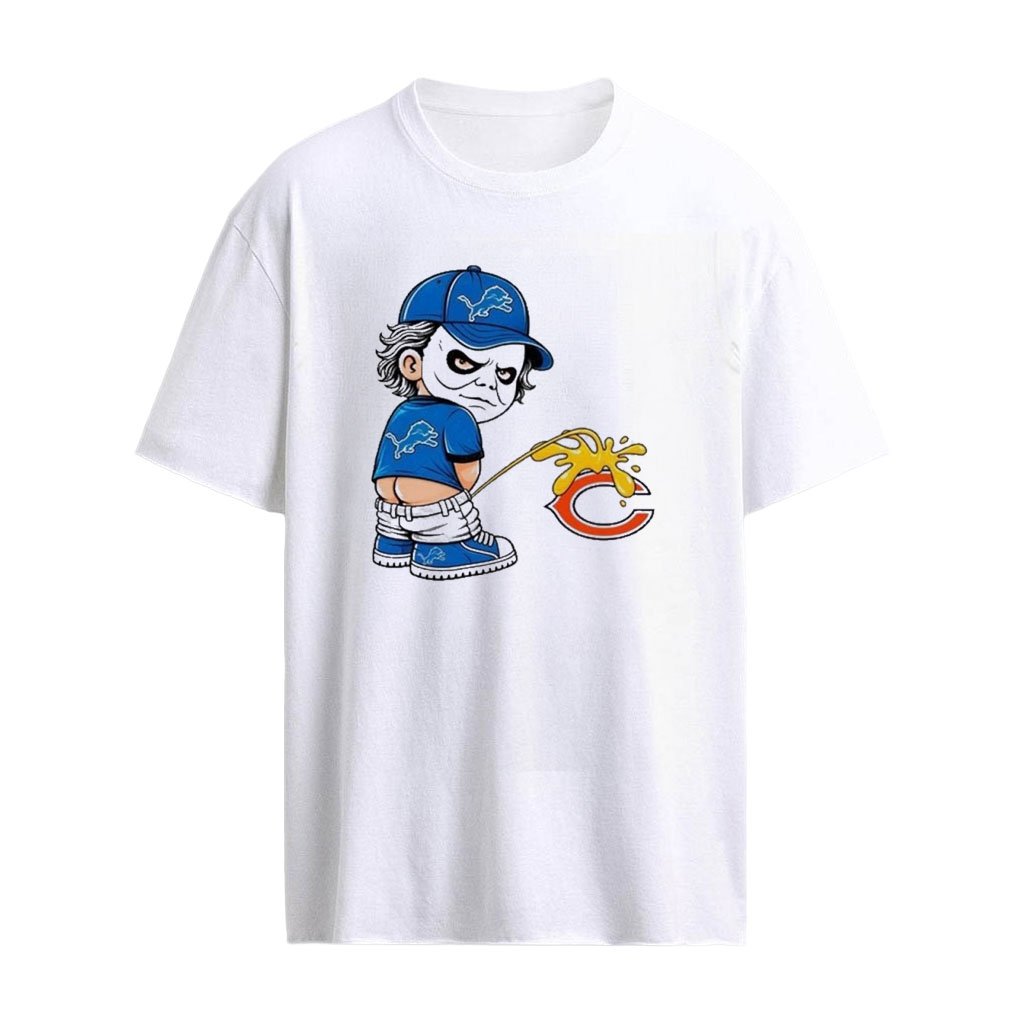 Detroit Lions Michael Myers Piss on Chicago Bears T-Shirt
