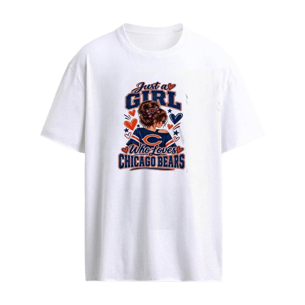Just A Girl Who Loves Chicago Bears Graphic T-Shirt
