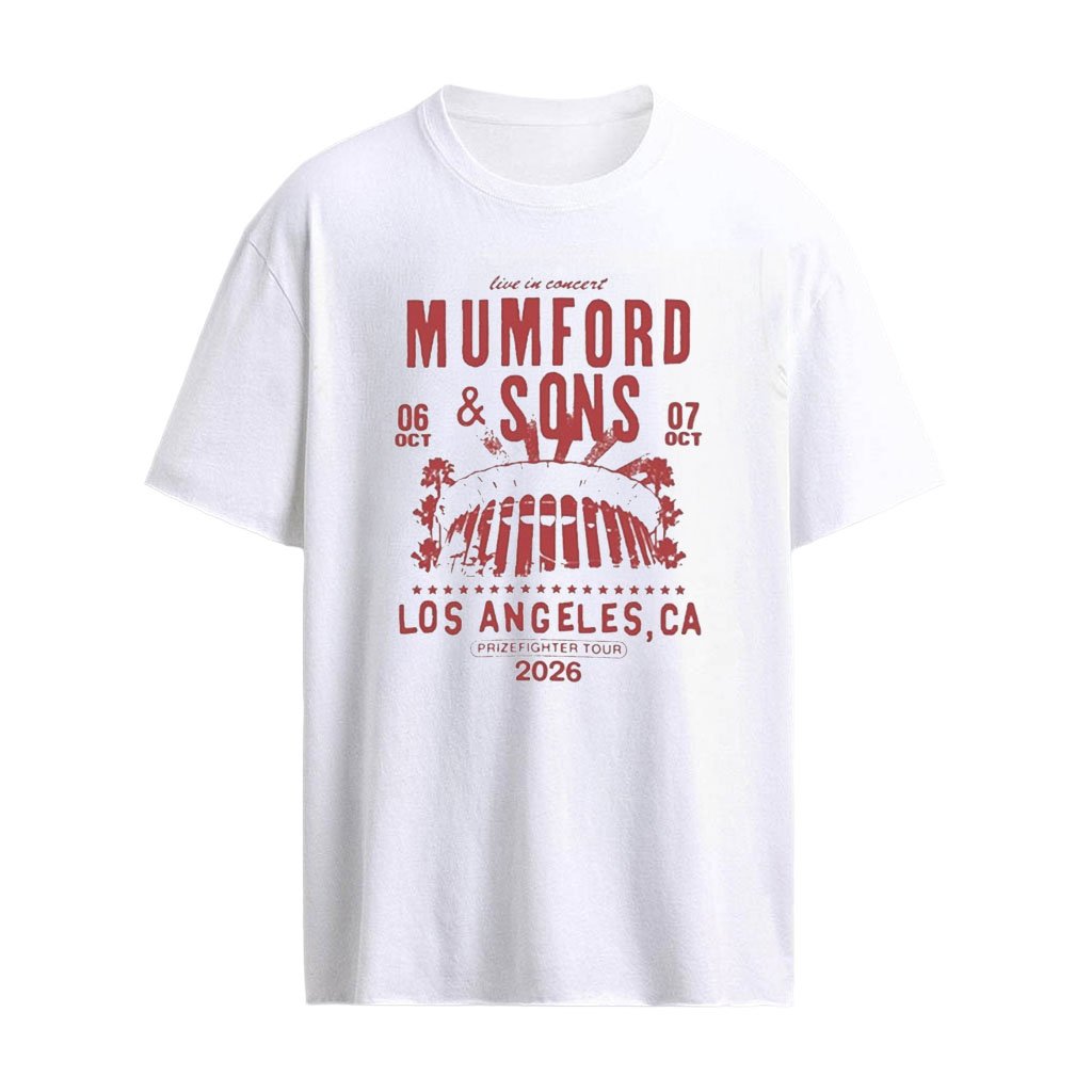 Mumford & Sons Prizefighter Tour Los Angeles CA 06-10-2026 T-Shirt