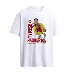 Tyrese Haliburton Iowa State Cyclones SLAMU caricature shirt