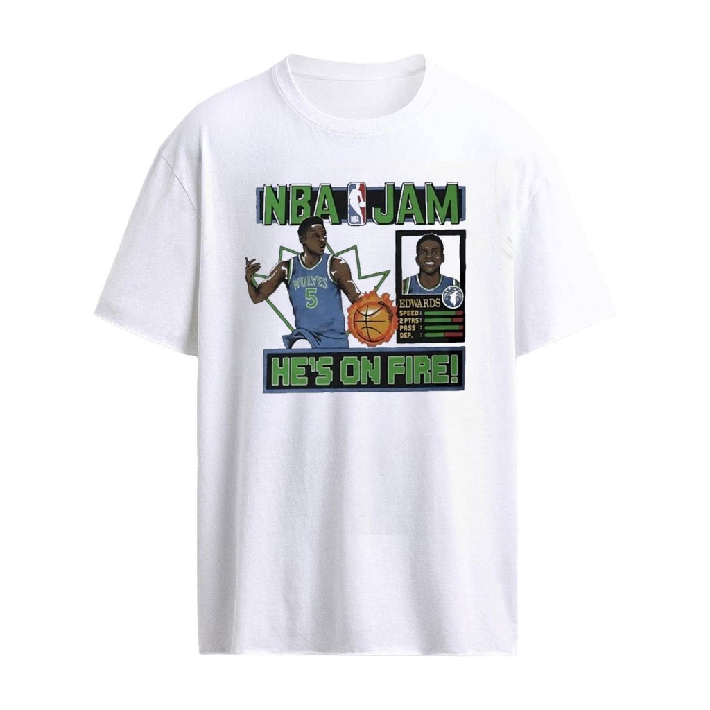 Timberwolves’ Anthony Edwards He’s On Fire 2026 Signature Graphic T-Shirt