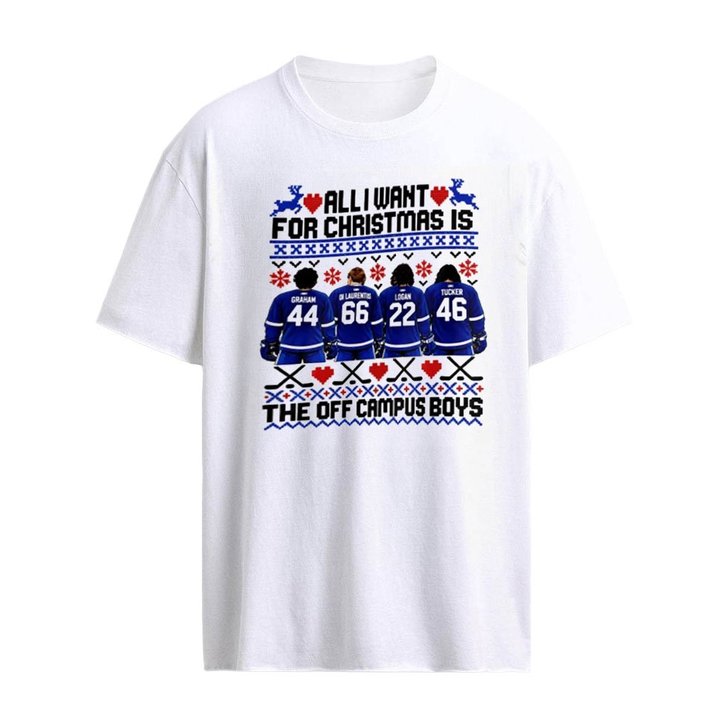 All I want for Christmas is the off campus boys ugly Christmas shirt