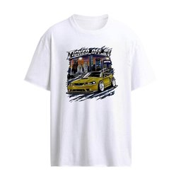Ticked OFF 2V yellow ford mustang convertible houston skyline shirt