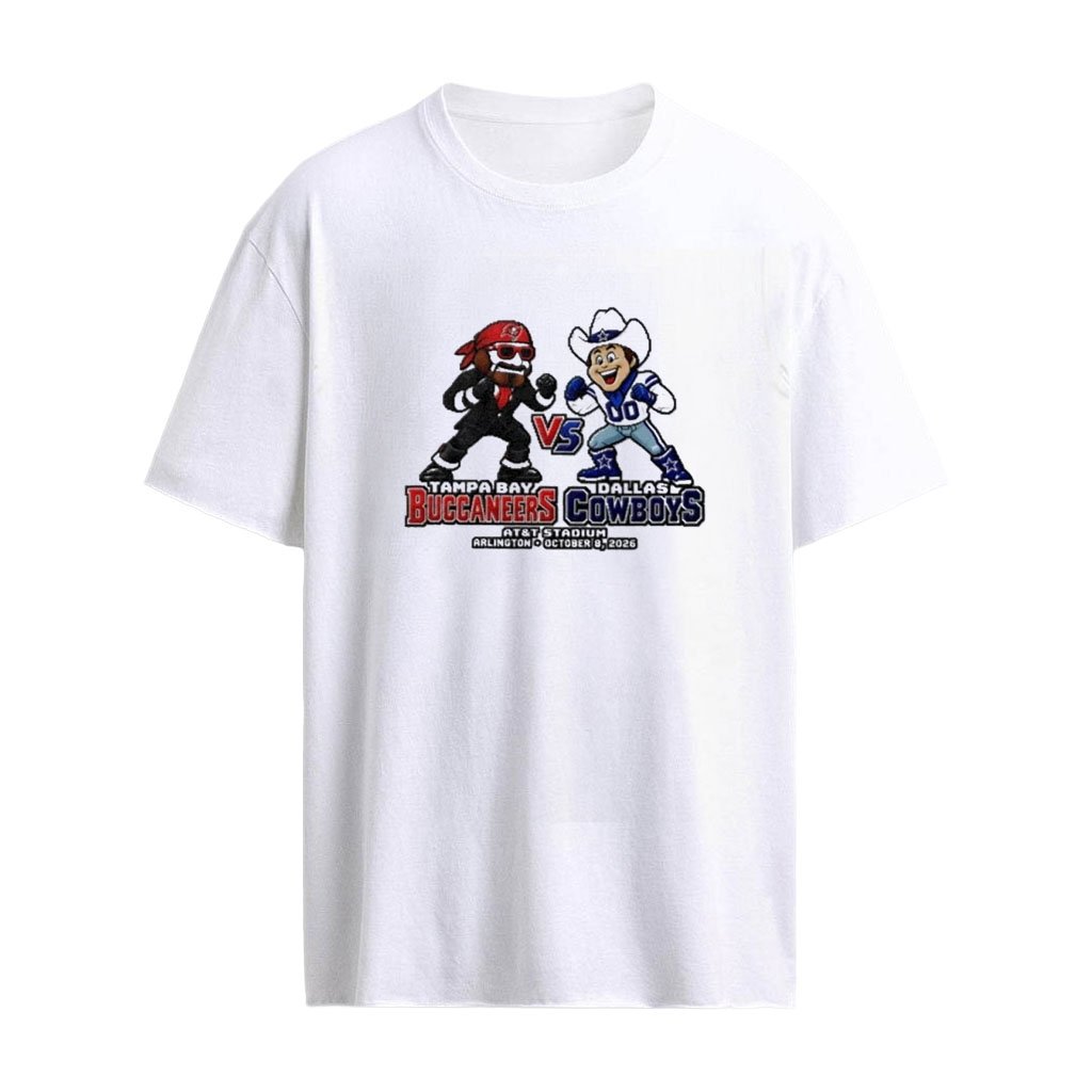Tampa Bay Buccaneers Vs Dallas Cowboys NFL 2026 Mascots Pixel Art T-Shirt
