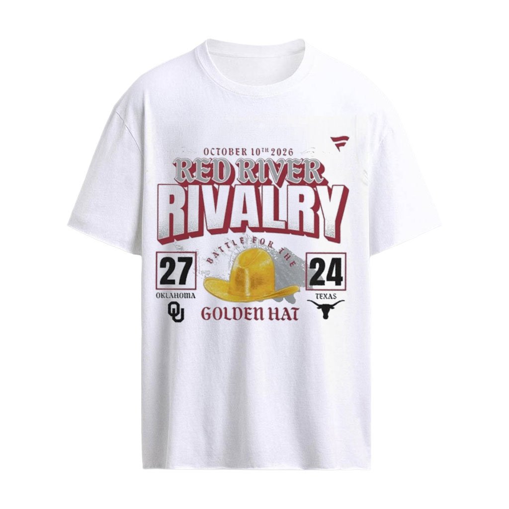 Oklahoma Sooners vs. Texas Longhorns 2026 Red River Rivalry Score T-Shirt