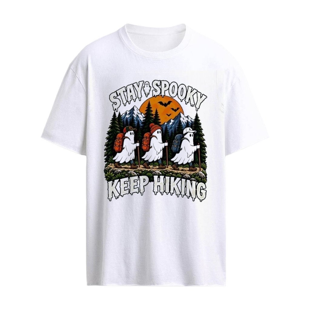 Stay Spooky Keep Hiking Ghost Hikers Halloween 2026 T-shirt