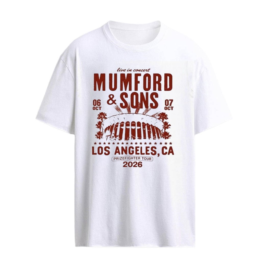 Mumford & Sons Los Angeles CA 10.06.2026 Concert T-Shirt