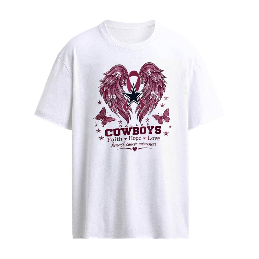 Dallas Cowboys X Breast Cancer Awareness Faith Hope Love Wings 2026 shirt