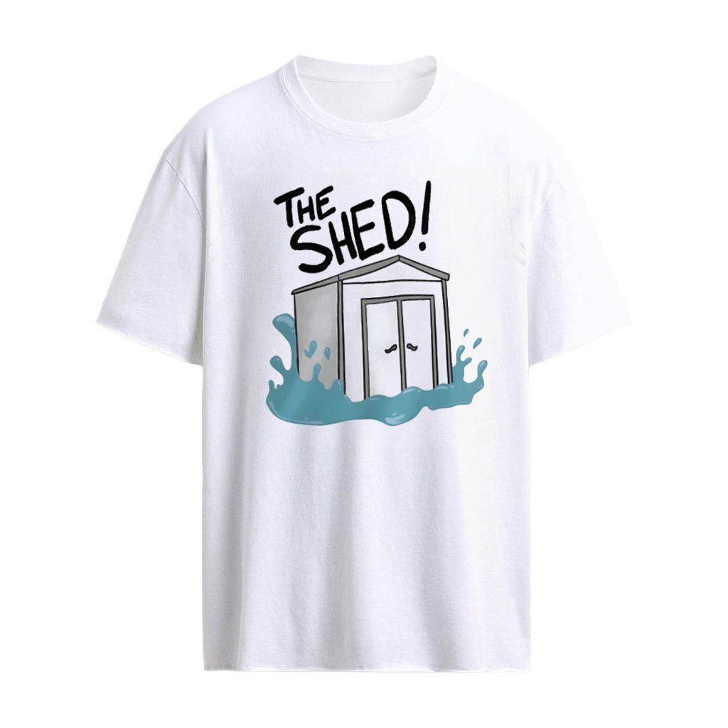 The Shed flooding water storage garden shirt