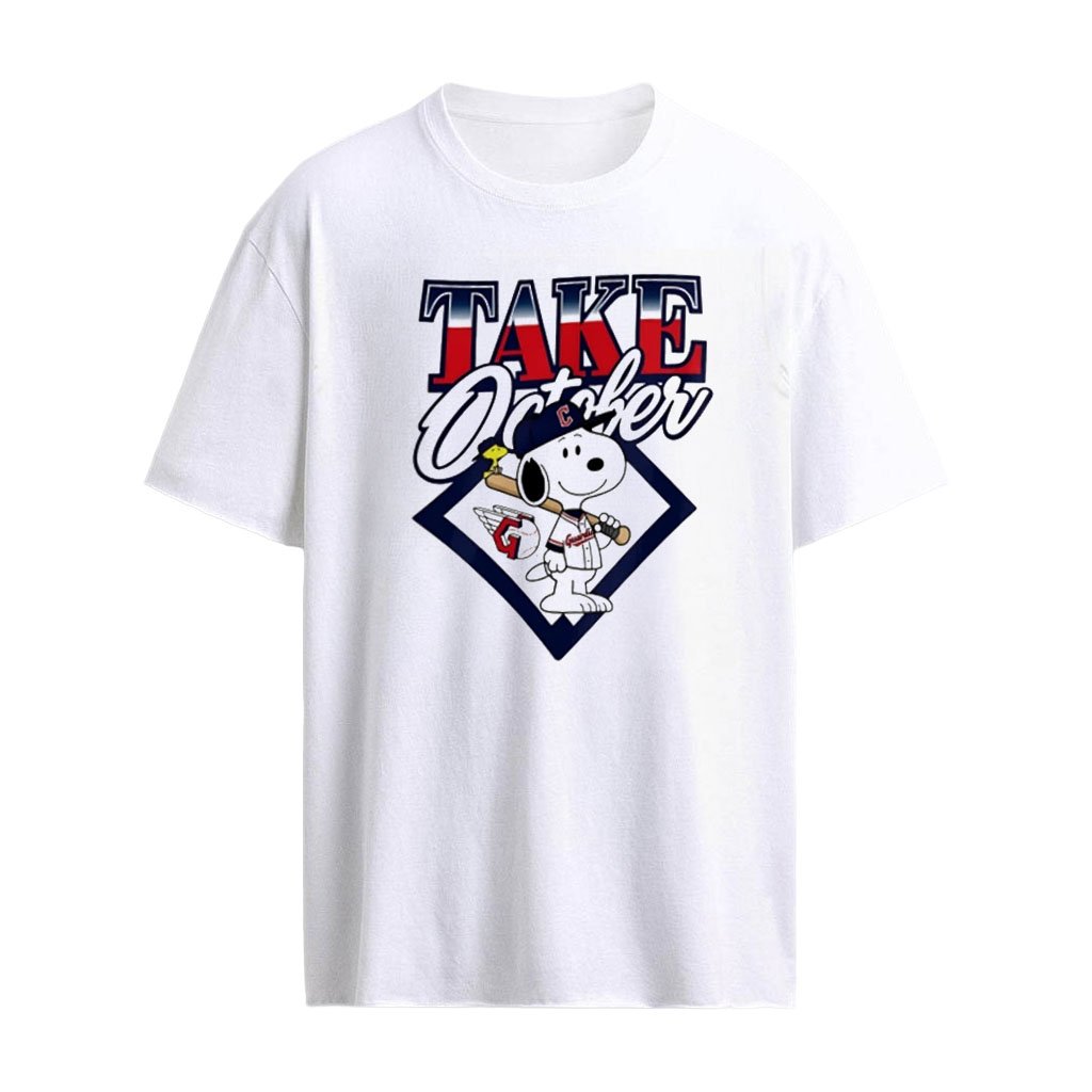 Snoopy Cleveland Guardians MLB Take October Baseball Postseason cartoon shirt