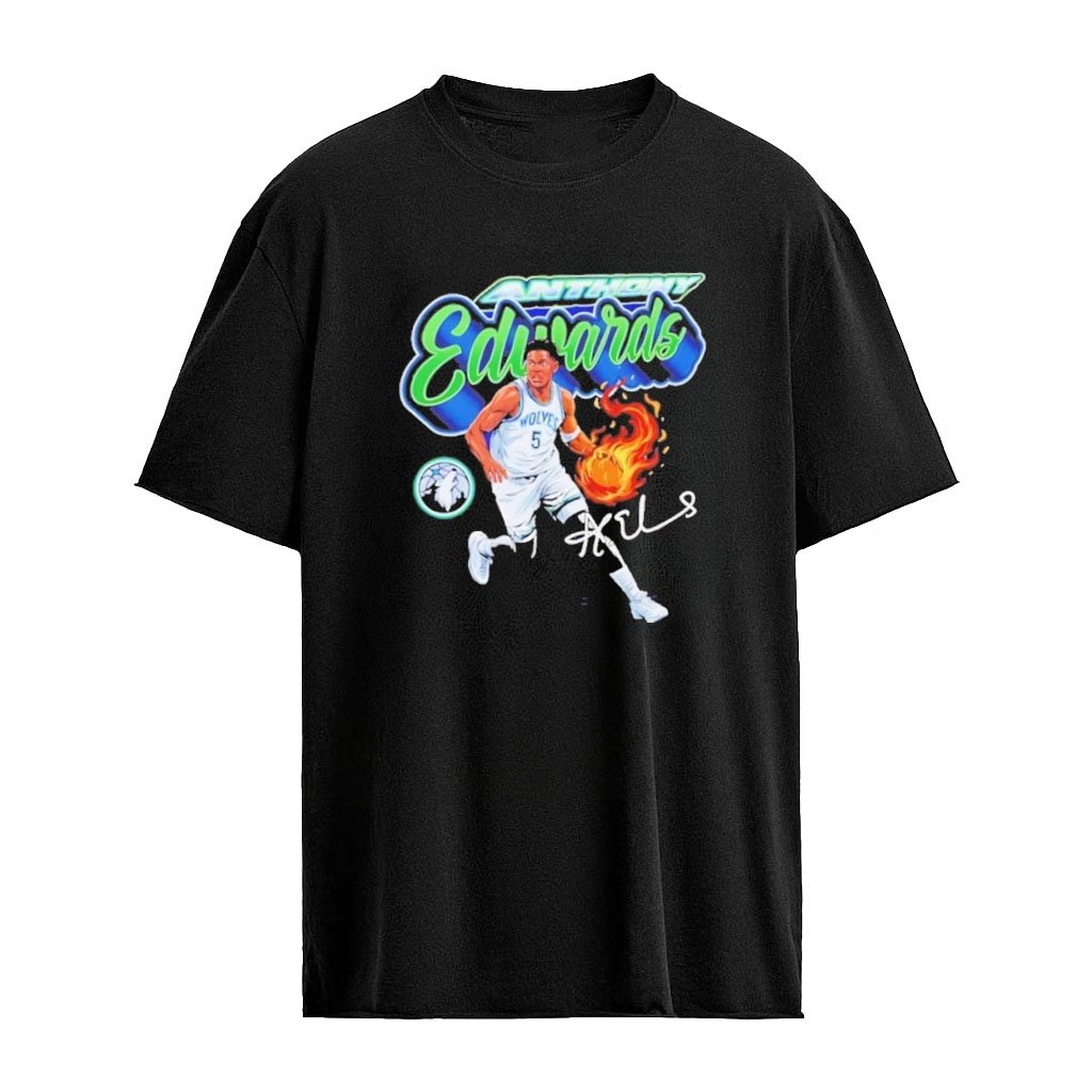 Anthony Edwards Minnesota Timberwolves Cursive Script Signature Graphic T-Shirt