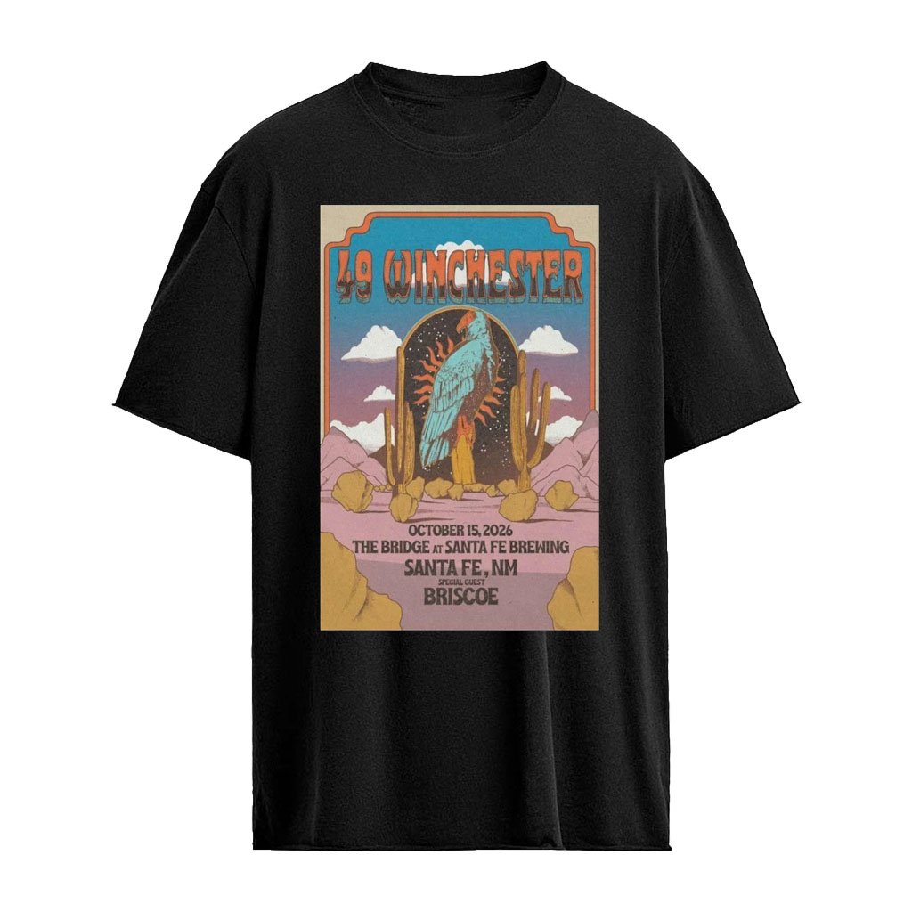 49 Winchester Santa Fe NM 2026 Concert Poster with Briscoe T-Shirt
