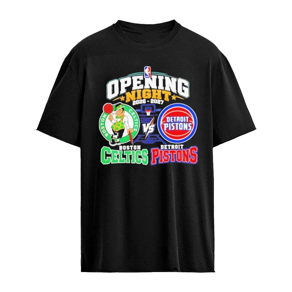 Boston Celtics vs Detroit Pistons NBA Opening Night 2026-2027 Matchup Graphic T-shirt