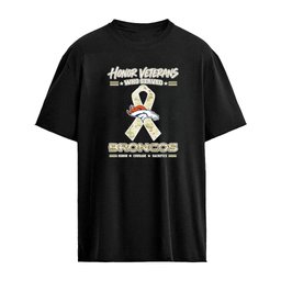 Denver Broncos Honor Veterans Who Served Shirt – Military Camo Ribbon Veterans Day Tribute Tee