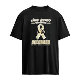 Colorado Buffaloes Honor Veterans Who Served Shirt – Military Camo Ribbon Veterans Day Tribute Tee