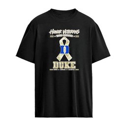 Duke Blue Devils Honor Veterans Who Served Shirt – Military Camo Ribbon Veterans Day Tribute Tee