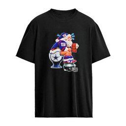 Dallas Cowboys Washington Commanders Philadelphia Eagles New York Giants Christmas Santa NFL Football Fan Graphic T-Shirt