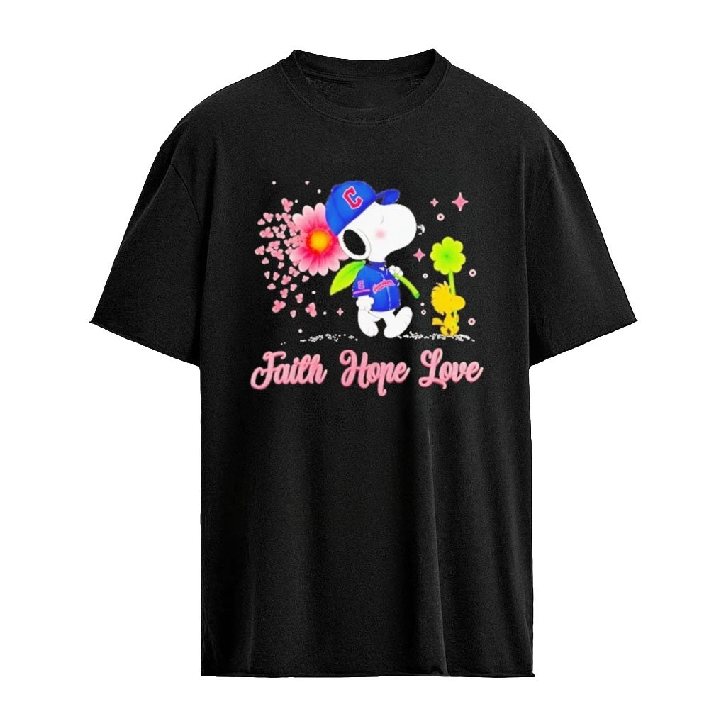 Cleveland Guardians Snoopy Fail Home Love Breast Cancer Awareness 2026 Graphic T-shirt