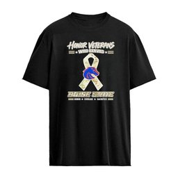 Boise State Broncos Honor Veterans Who Served Shirt – Military Camo Ribbon Veterans Day Tribute Tee
