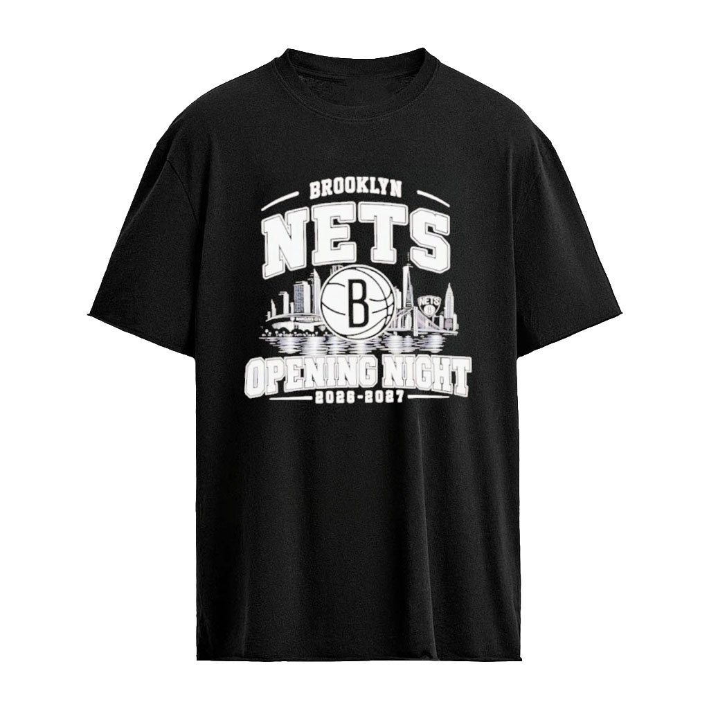 Brooklyn Nets Nba Opening Night 2026-2027 City Skyline T-shirt