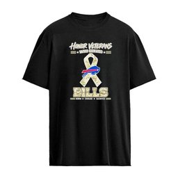 Buffalo Bills Honor Veterans Who Served Shirt – Military Camo Ribbon Veterans Day Tribute Tee