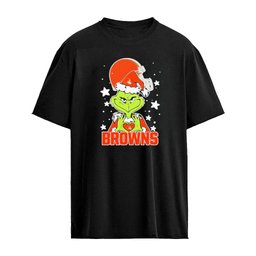 Cleveland Browns x Grinch Love Hands Christmas 2026 Football Graphic T-shirt