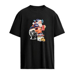 Denver Broncos Las Vegas Raiders Kansas City Chiefs Los Angeles Chargers Christmas Santa NFL Football Fan Graphic T-Shirt