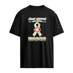 Chicago Bears Honor Veterans Who Served Shirt – Military Camo Ribbon Veterans Day Tribute Tee