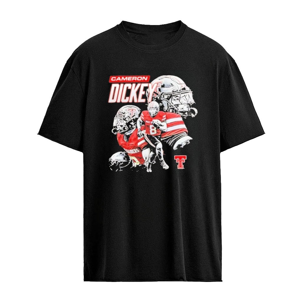 Cameron Dickey Texas Tech Red Raiders Football Ncaa Player Collage T-Shirt