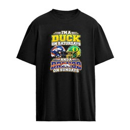 I’m A Duck On Saturdays And A Broncos On Sundays Helmet T-Shirt