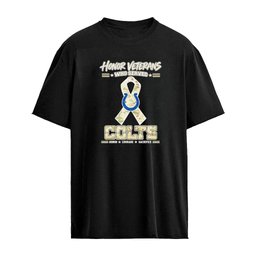 Indianapolis Colts Honor Veterans Who Served Shirt – Military Camo Ribbon Veterans Day Tribute Tee