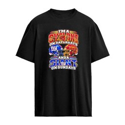 I’m A Cyclone On Saturdays And A Giant On Sundays Helmet T-Shirt