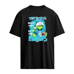 Grinch Christmas Santa 2026 They Hate Us Because They Ain’t Us Philadelphia Eagles Graphic T-Shirt