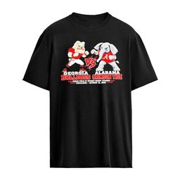 Georgia Bulldogs vs Alabama Crimson Tide Football NCAA 2026 Mascot Graphic T-shirt