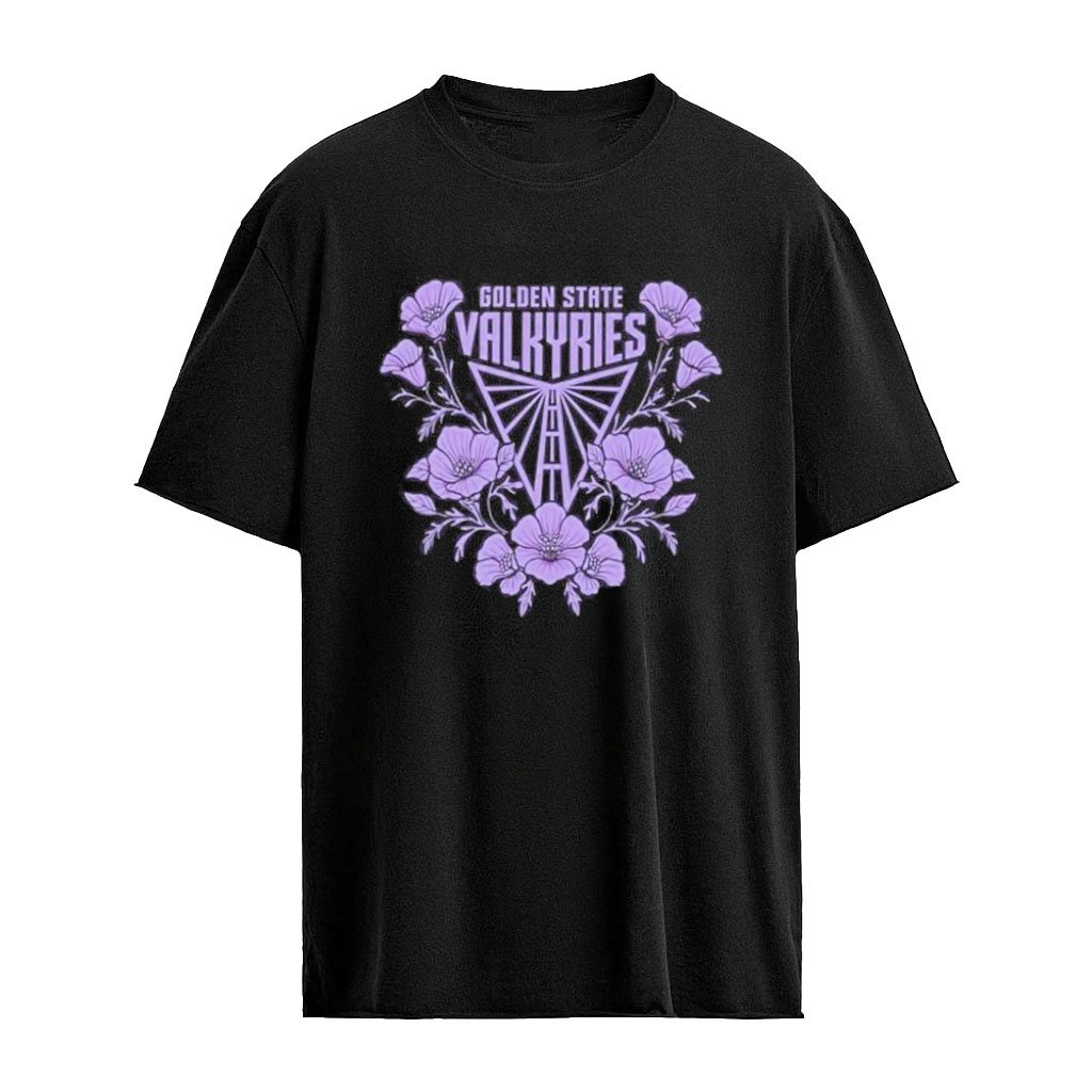 Golden State Valkyries WNBA Basketball Floral Vintage T-Shirt