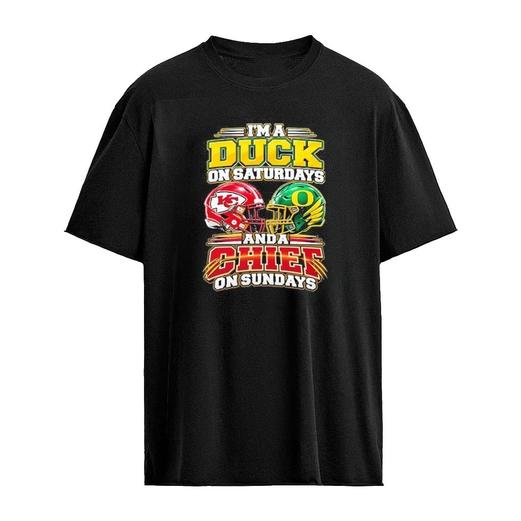 I’m A Duck On Saturdays And A Chief On Sundays Helmet T-Shirt