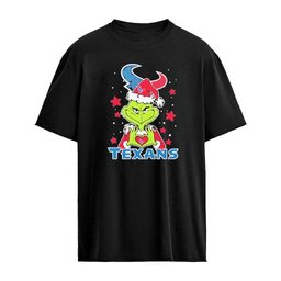 Houston Texans x Grinch Love Hands Christmas 2026 Football Graphic T-shirt