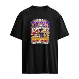 I’m A Lsu Tigers On Saturdays And A Redskins On Sundays Helmet T-Shirt