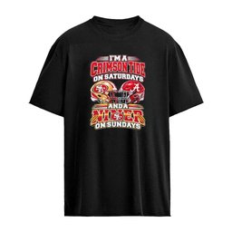 I’m A Crimson Tide On Saturdays And A  49ers On Sundays Helmet T-Shirt