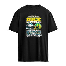 I’m A Duck On Saturdays And A Eagle On Sundays Helmet T-Shirt