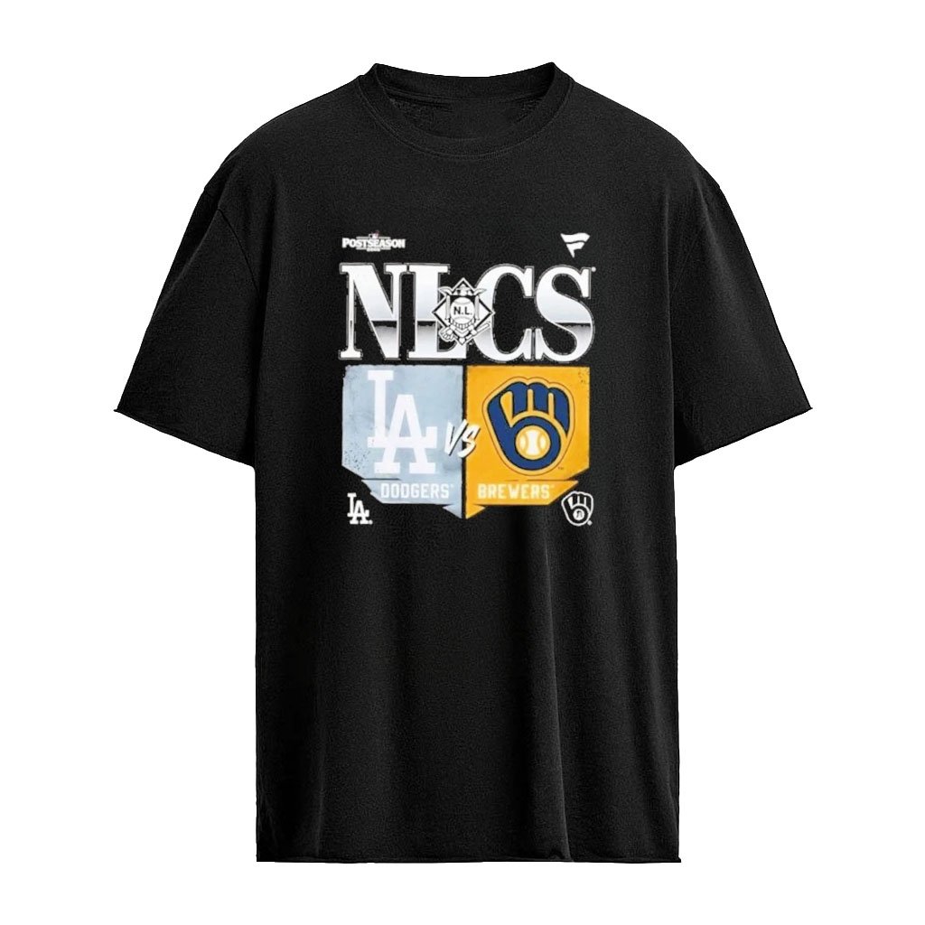 Milwaukee Brewers VS LA Dodgers 2026 LCS Match Up Logo T-Shirt