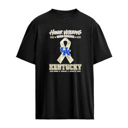 Kentucky Wildcats Honor Veterans Who Served Shirt – Military Camo Ribbon Veterans Day Tribute Tee